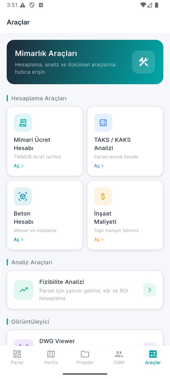 İmarım Mimarlık Araçları – TAKS, Beton, İnşaat Maliyeti